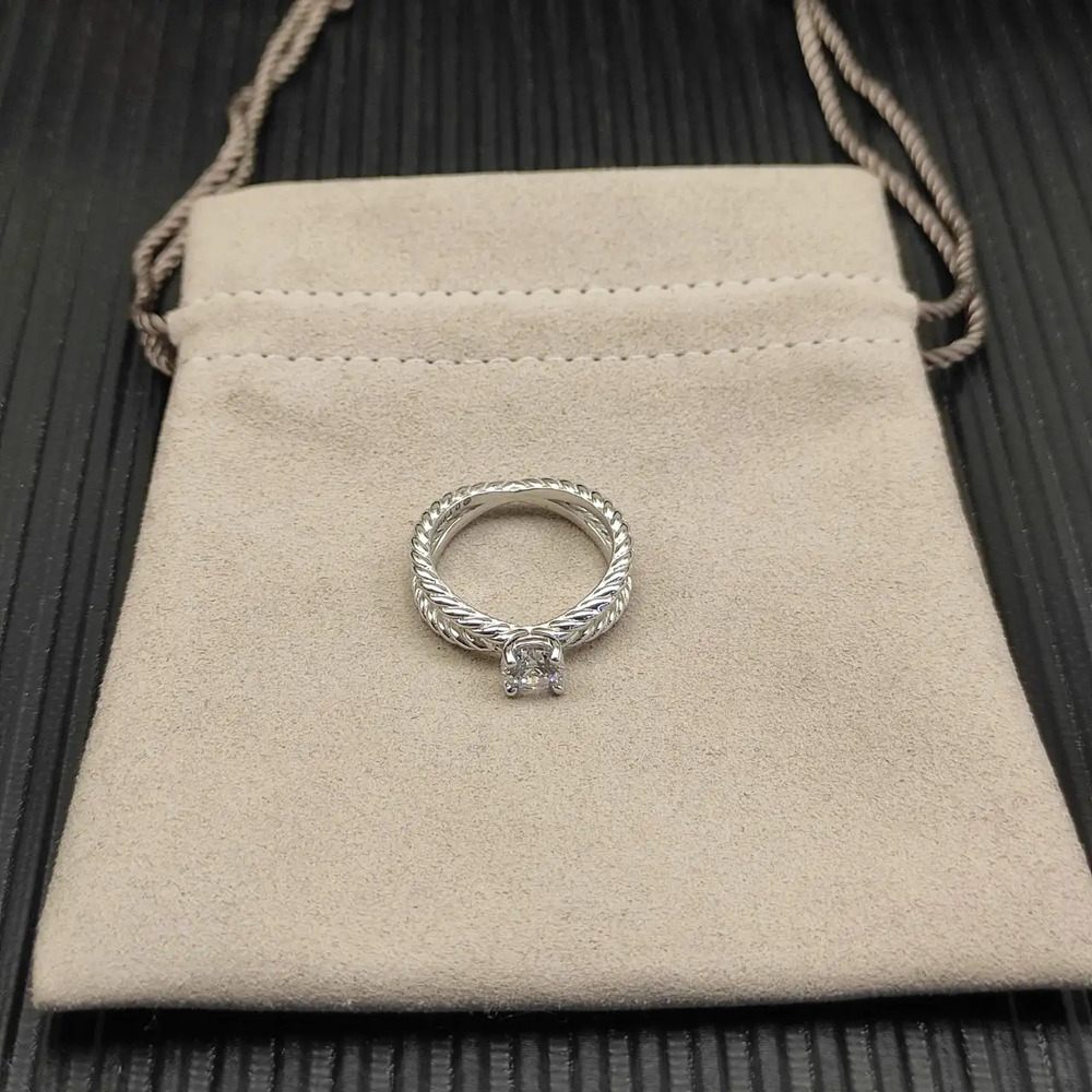 David Yurman interlocking diamond ring - Picture 2 of 6